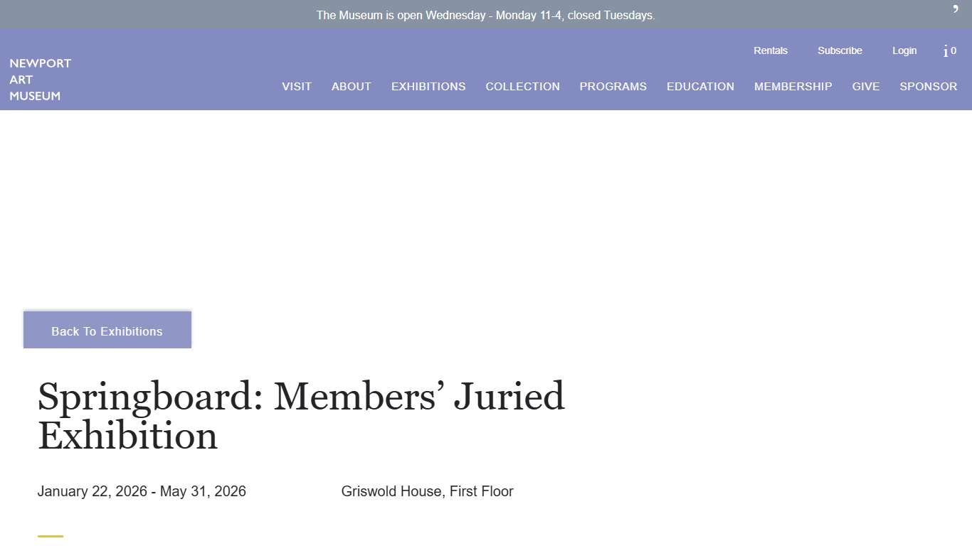 Springboard: Members Juried Exhibition Newport Art Museum