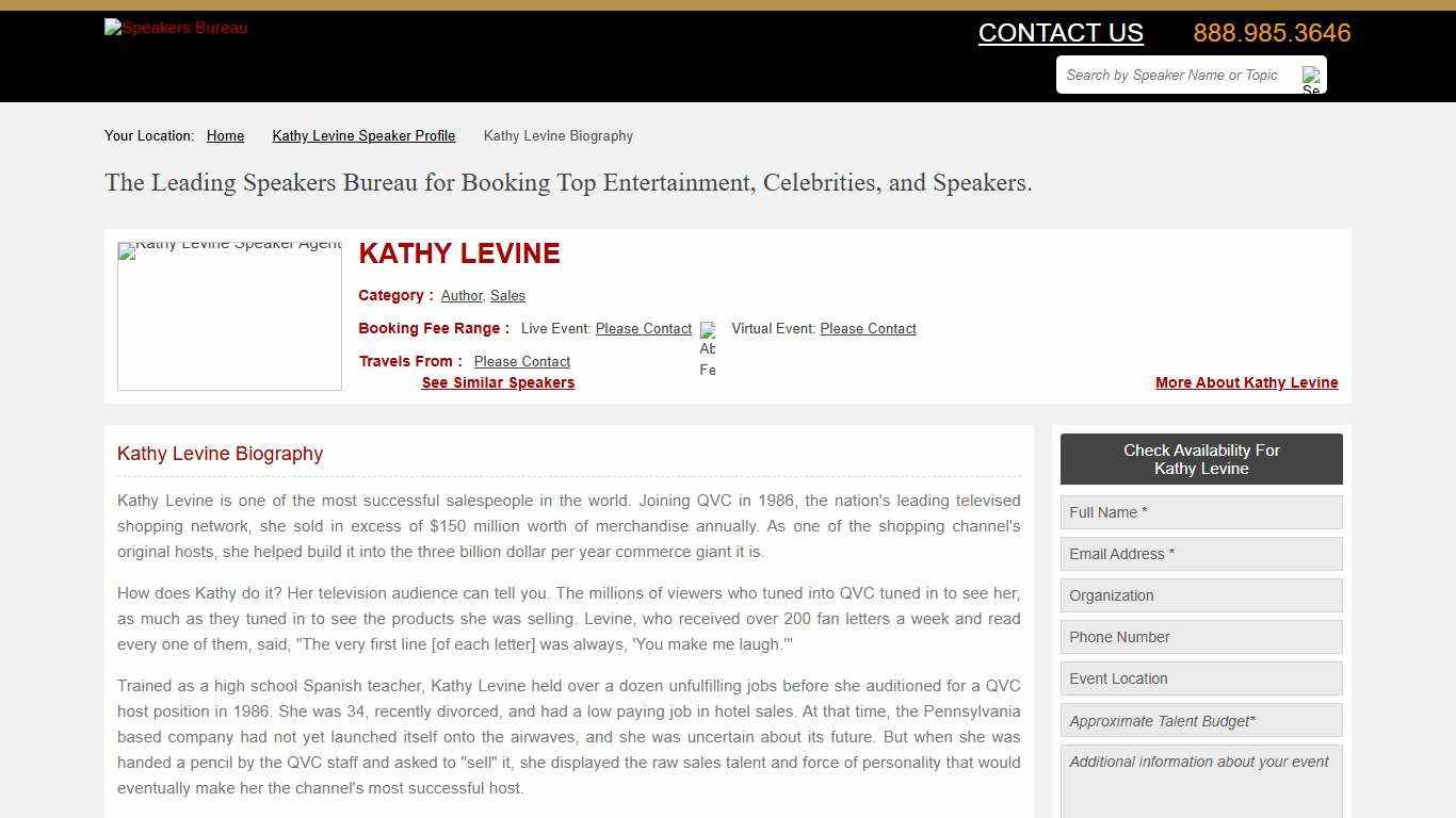 Kathy Levine Biography Booking Info for Speaking Engagements